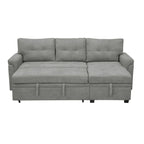 Divano componibile convertibile reversibile con letto estraibile, chaise longue con contenitore nascosto e gambe durevoli
