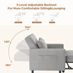 Divano letto trasformabile 3-in-1, Poltrona letto estraibile, Letto pieghevole convertibile per soggiorno