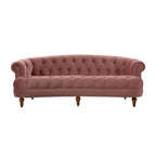 Divano Chesterfield trapuntato in velluto La Rosa 84 Mid-Century Modern