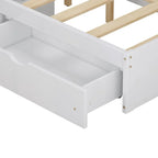 Struttura letto con 4 cassetti contenitore portatili sotto il letto