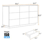 Cassettiera a 9 cassetti per camera da letto con luce