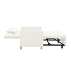 Divano letto 3 in 1 convertibile, poltrona e lettino, nero
