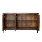 Credenza a 2 cassetti, 63 pollici di larghezza, marrone
