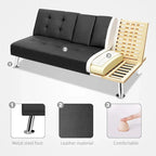 Divano letto futon convertibile Homall con portabicchieri e cuscini