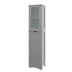 Colonna da bagno alta, autoportante, con ante e cassetto