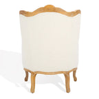 Poltrona con orecchioni Kali Oak in lino naturale - 34Lx34Px40H